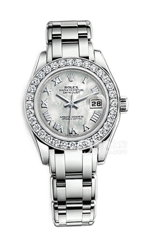 Rolex PEARLMASTER 81319 White Mother of Pearl Dial with Diamonds