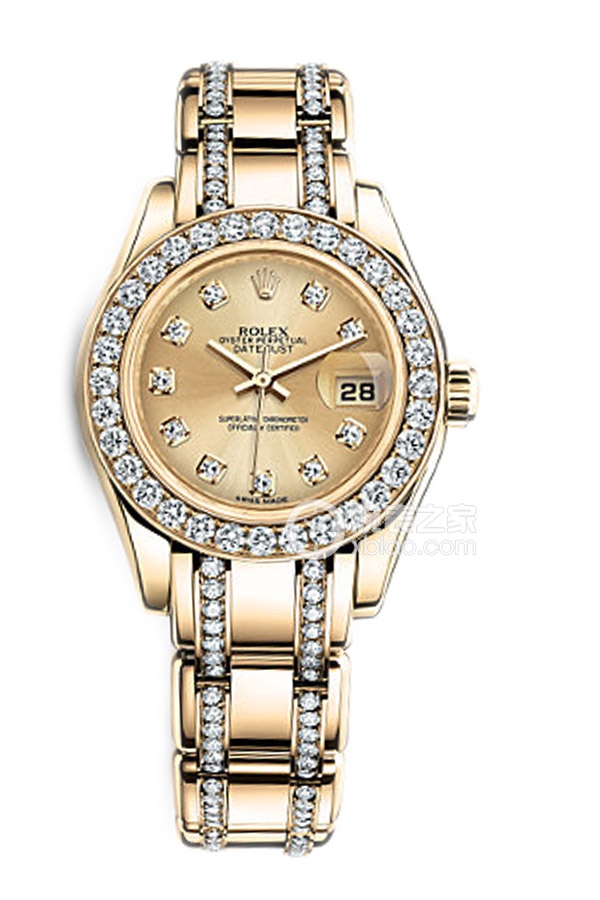 Rolex PEARLMASTER 80298 Champagne Dial with Diamond Bracelet