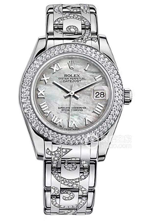 Rolex PEARLMASTER 81339 White Mother of Pearl