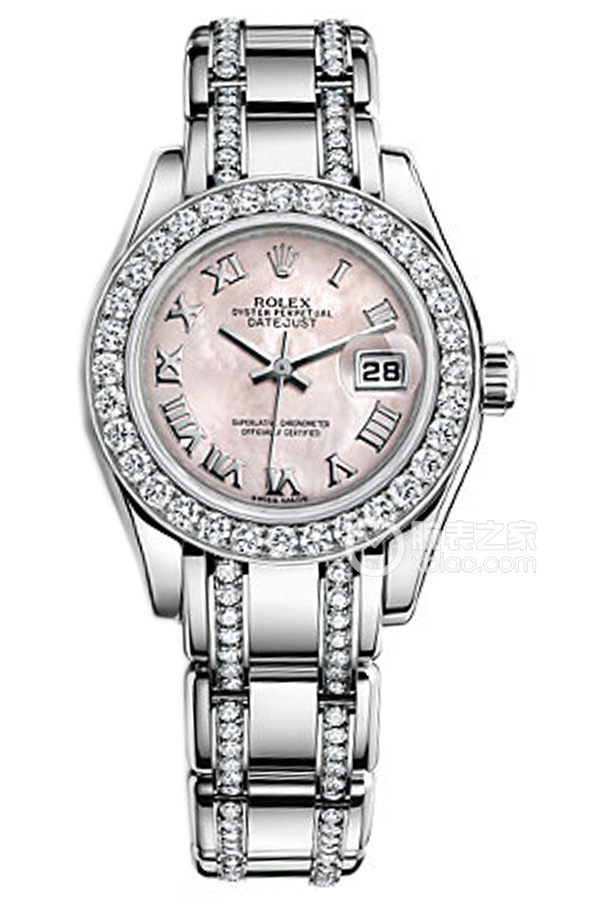 Rolex PEARLMASTER 80299 Pink Mother of Pearl
