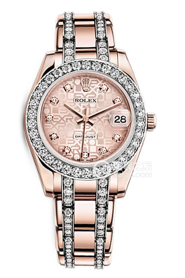 Rolex PEARLMASTER 81285 Pink Commemorative Pattern Dial