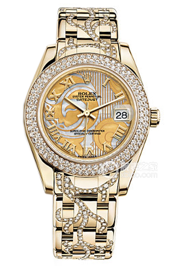 Rolex PEARLMASTER 81338(Enamel Mother of Pearl Iridescent Dial)