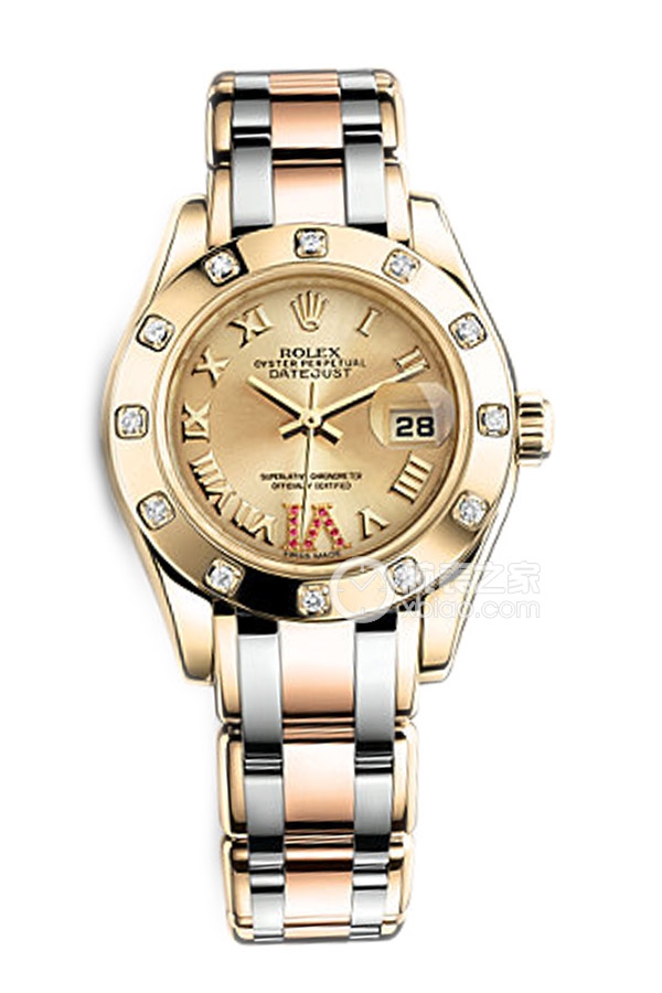 Rolex PEARLMASTER 80318 Champagne Dial with Rubies