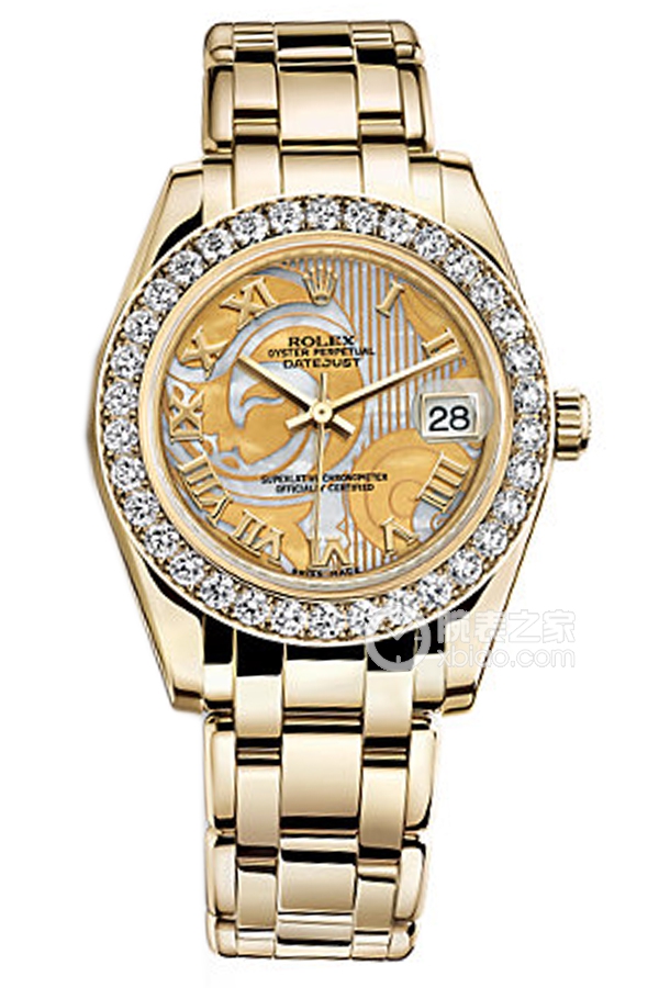 Rolex PEARLMASTER 81298 Enamel Mother of Pearl Iridescent Dial