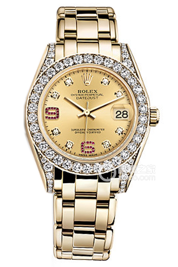 Rolex PEARLMASTER 81158 Champagne Dial with Diamonds