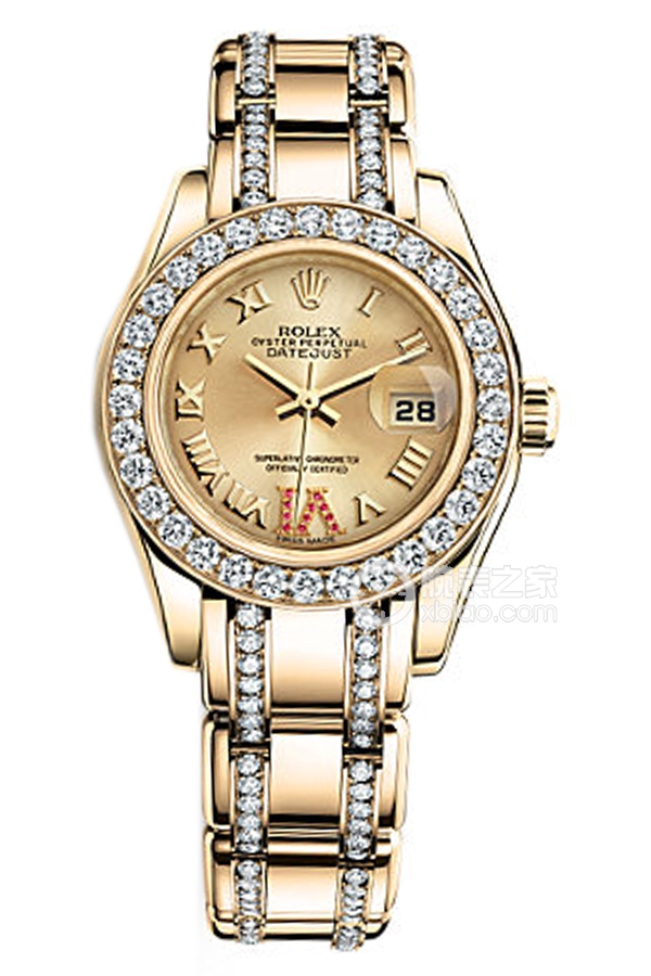 Rolex PEARLMASTER 80298 Champagne VI with Diamonds