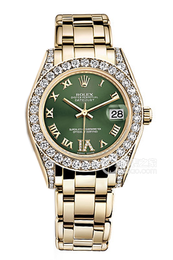 Rolex PEARLMASTER 81158 Olive Green Dial