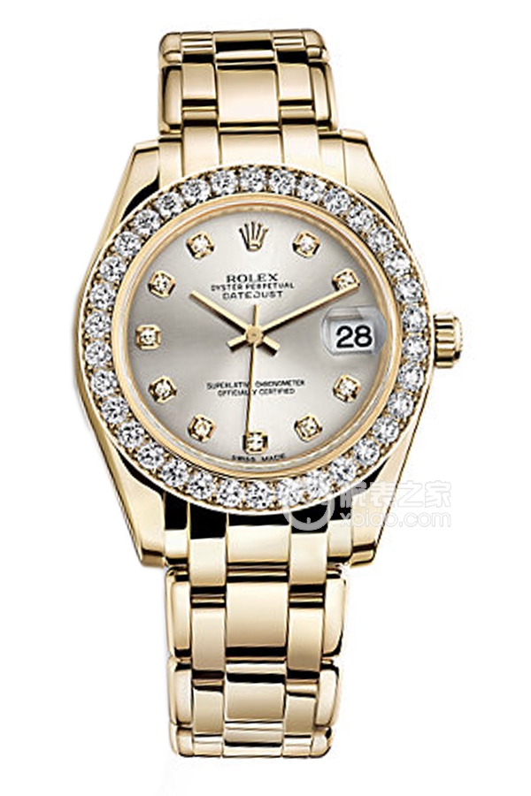 Rolex PEARLMASTER 81298 Silver Dial with Diamonds