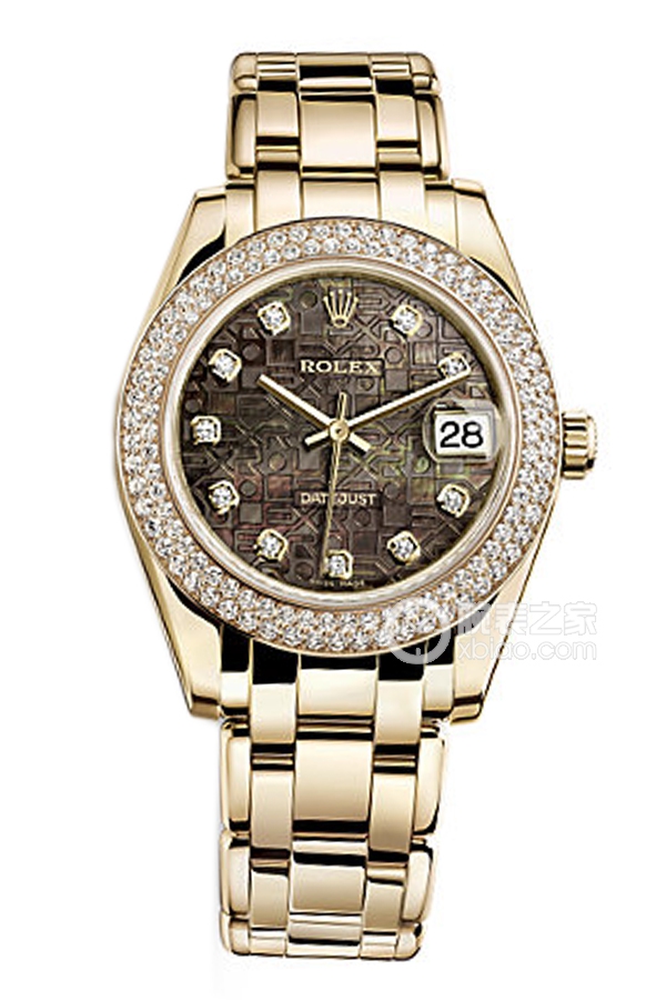 Rolex PEARLMASTER 81338 Black Mother of Pearl Commemorative Pattern Dial