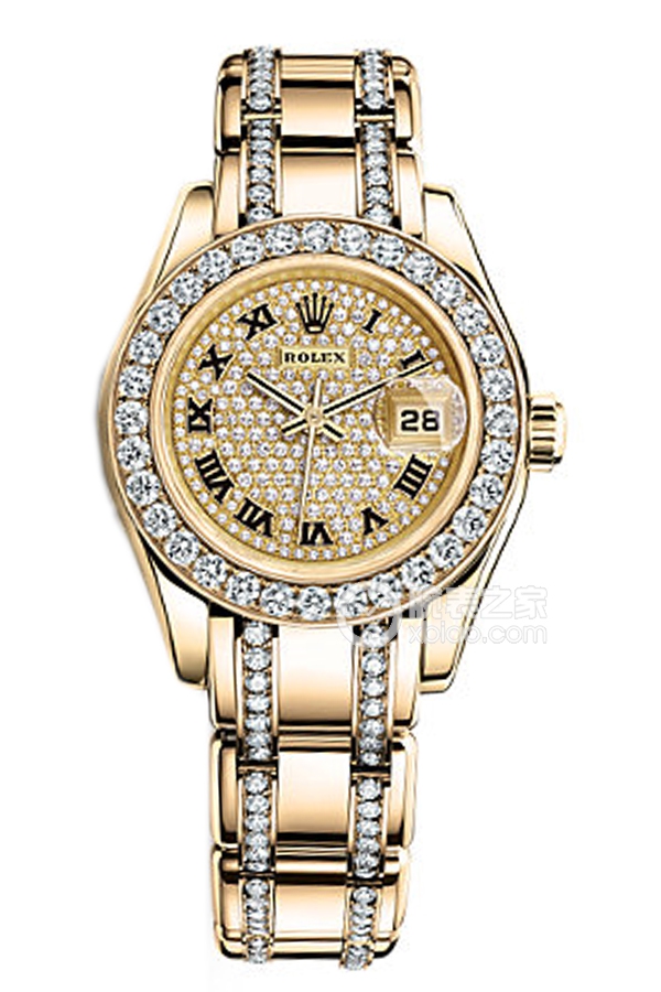 Rolex PEARLMASTER 80298 Full Diamond Dial with Diamond Strap