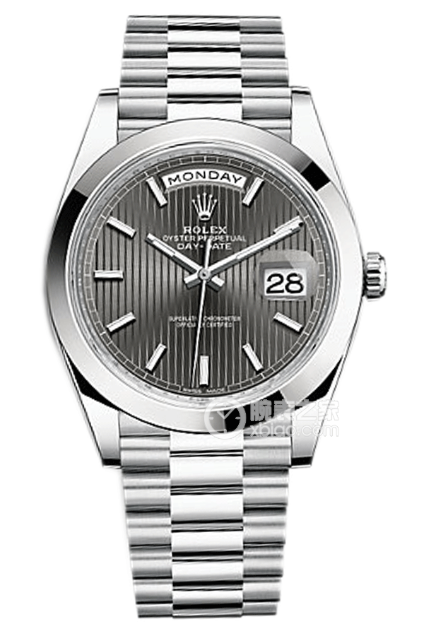 Rolex DAY-DATE 228206 Deep Rhodium White Dial