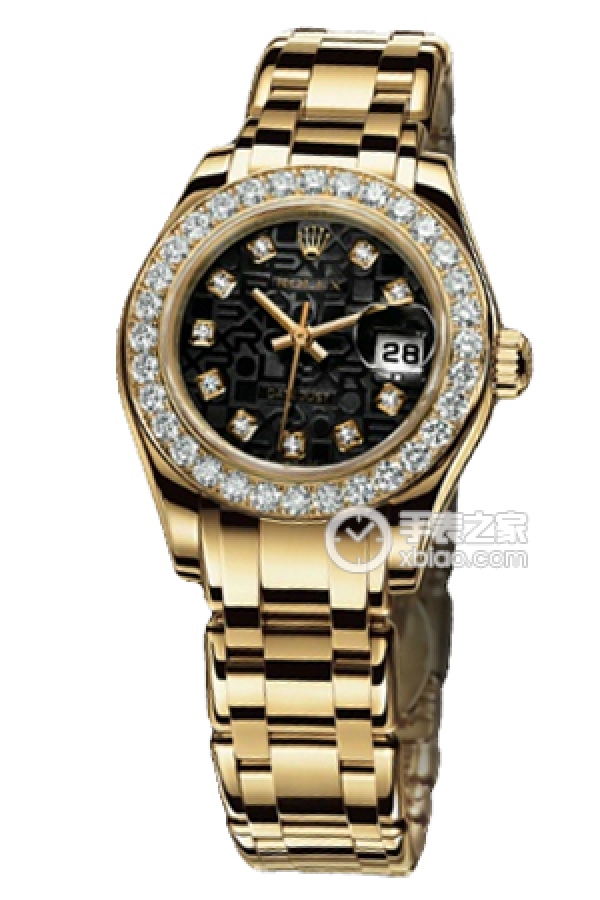Rolex PEARLMASTER 80298 Black Patterned Dial with Diamonds