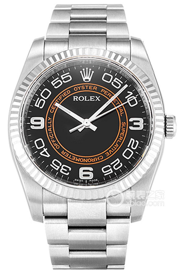 Rolex OYSTER PERPETUAL 116034 Black Dial Brown Bezel