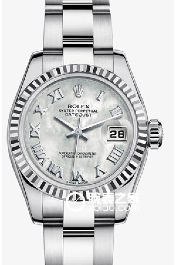 Rolex LADY-DATEJUST 179174 White Mother-of-Pearl Roman Dial